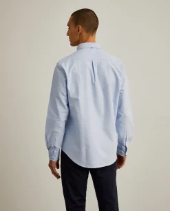Camisa regular fit de algodão em cor lisa|LION OF PORCHES Clearance
