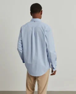 Camisa regular fit de algodão em cor lisa|LION OF PORCHES Online