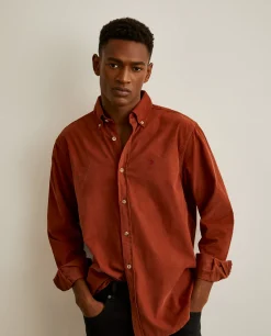 Camisa regular fit de bombazine|LION OF PORCHES Shop