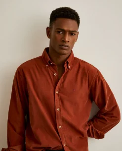 Camisa regular fit de bombazine|LION OF PORCHES Shop