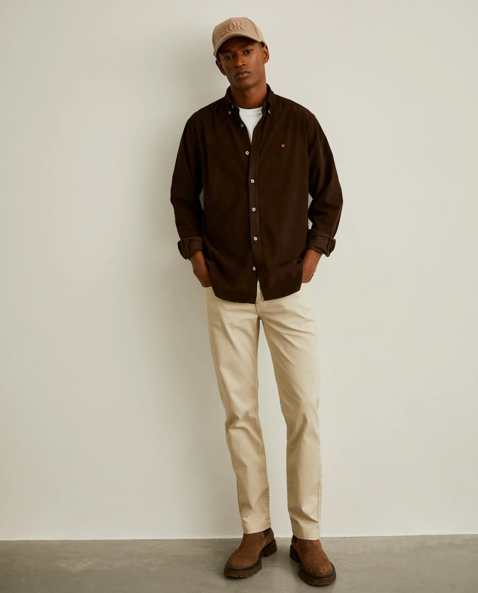 Camisa regular fit de bombazine|LION OF PORCHES Hot