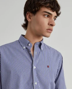 Camisa regular fit quadrados|LION OF PORCHES Store