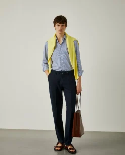 Camisa regular fit às riscas|LION OF PORCHES New