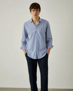 Camisa regular fit às riscas|LION OF PORCHES New
