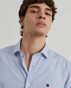 Camisa regular fit às riscas|LION OF PORCHES Store