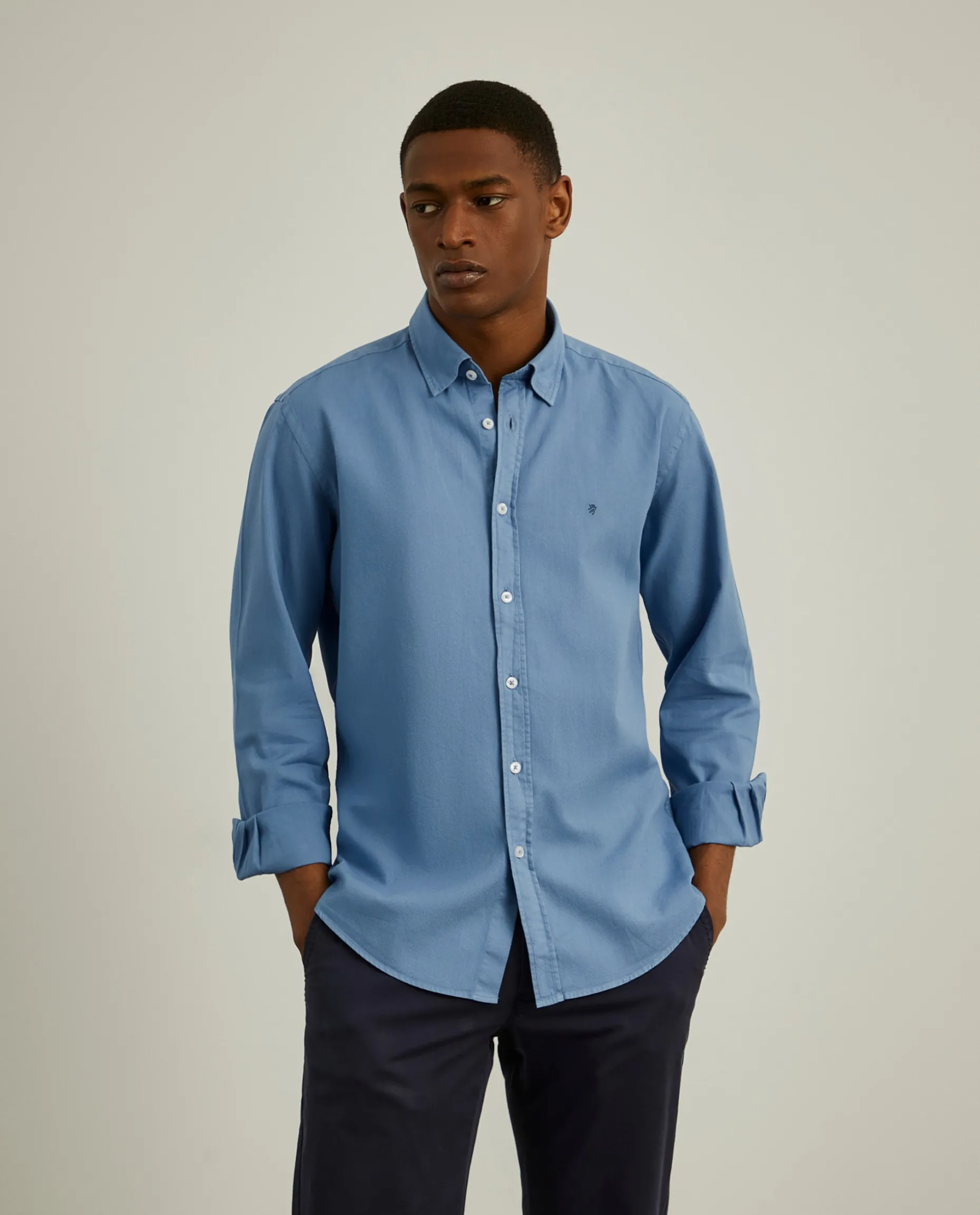 Camisa slim fit algodão garment dye|LION OF PORCHES Store