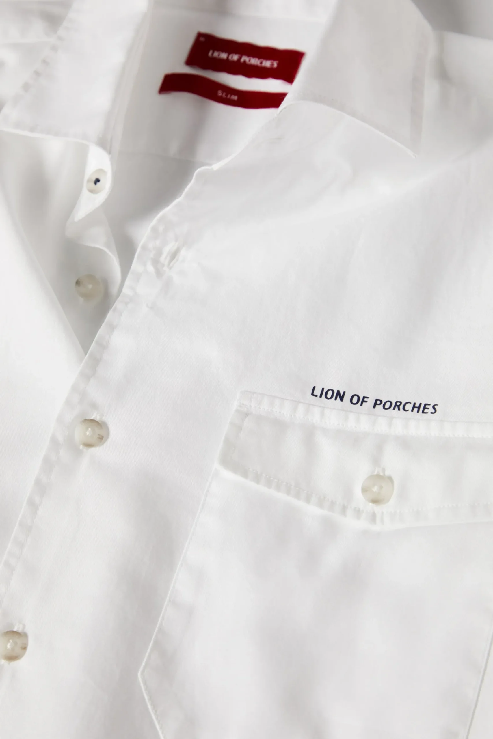 Camisa slim fit com bolsos garment dye|LION OF PORCHES Shop