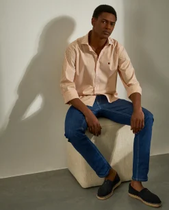 Camisa slim fit com padrão de riscas|LION OF PORCHES Cheap