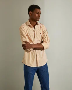 Camisa slim fit com padrão de riscas|LION OF PORCHES Cheap
