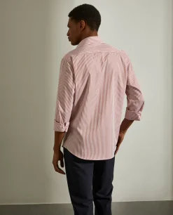 Camisa slim fit com padrão de riscas|LION OF PORCHES Cheap