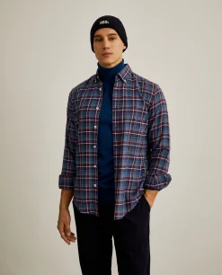 Camisa slim fit com padrão de xadrez|LION OF PORCHES Best