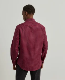 Camisa slim fit com padrão de quadrados|LION OF PORCHES Sale