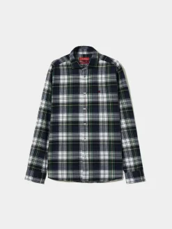 Camisa slim fit com padrão de xadrez|LION OF PORCHES Flash Sale