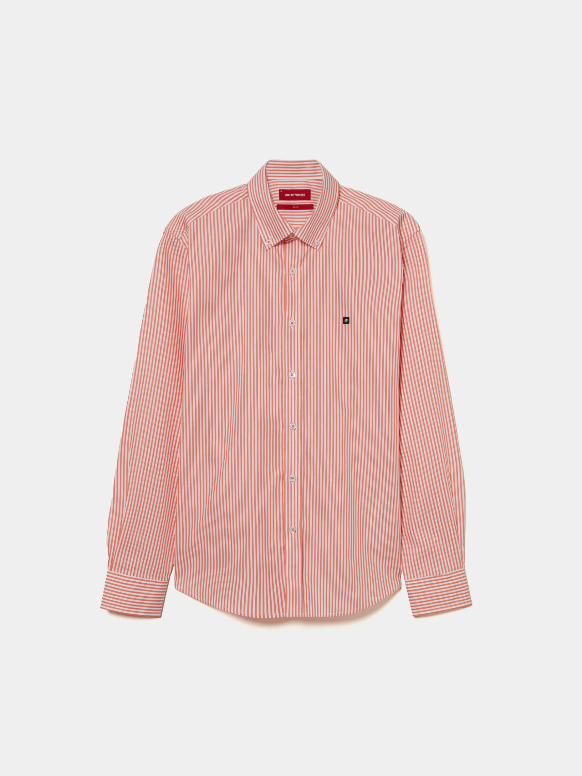 Camisa slim fit com padrão de riscas|LION OF PORCHES Flash Sale