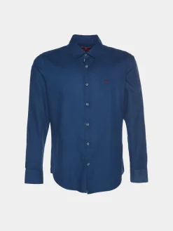Camisa slim fit com textura|LION OF PORCHES Flash Sale