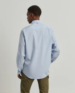 Camisa slim fit de algodão em cor lisa|LION OF PORCHES Shop