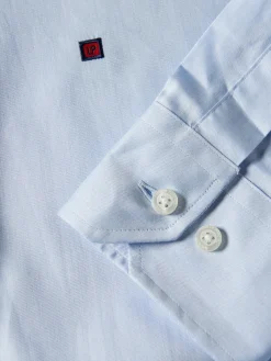 Camisa slim fit de algodão em cor lisa|LION OF PORCHES Clearance