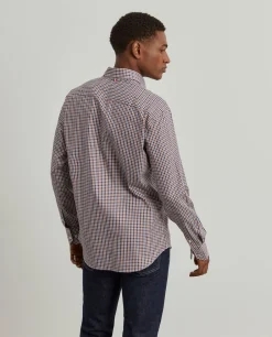 Camisa slim fit de algodão com padrão de xadrez|LION OF PORCHES Best