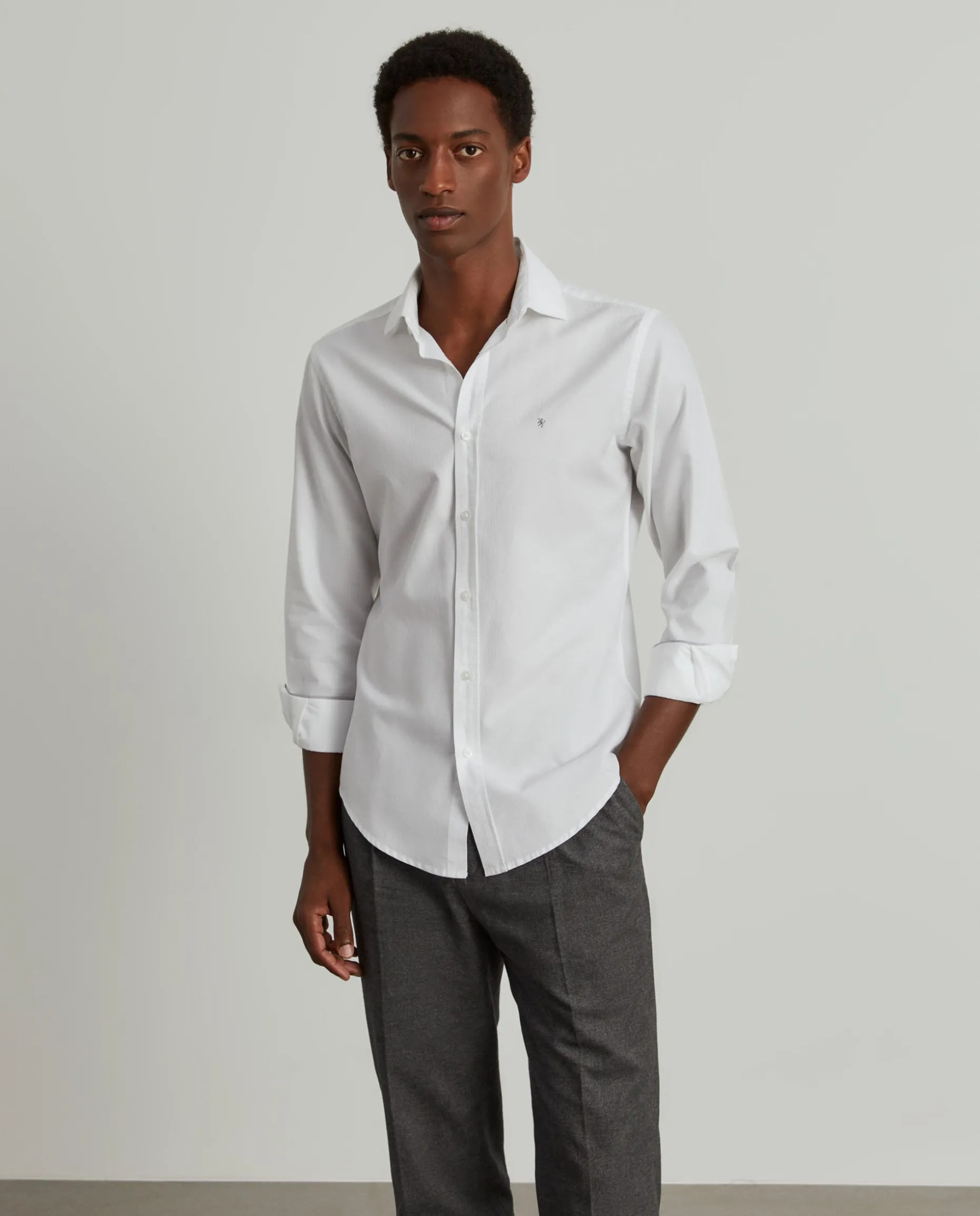 Camisa slim fit de algodão|LION OF PORCHES Online