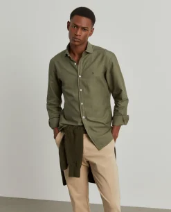 Camisa slim fit de algodão|LION OF PORCHES Shop