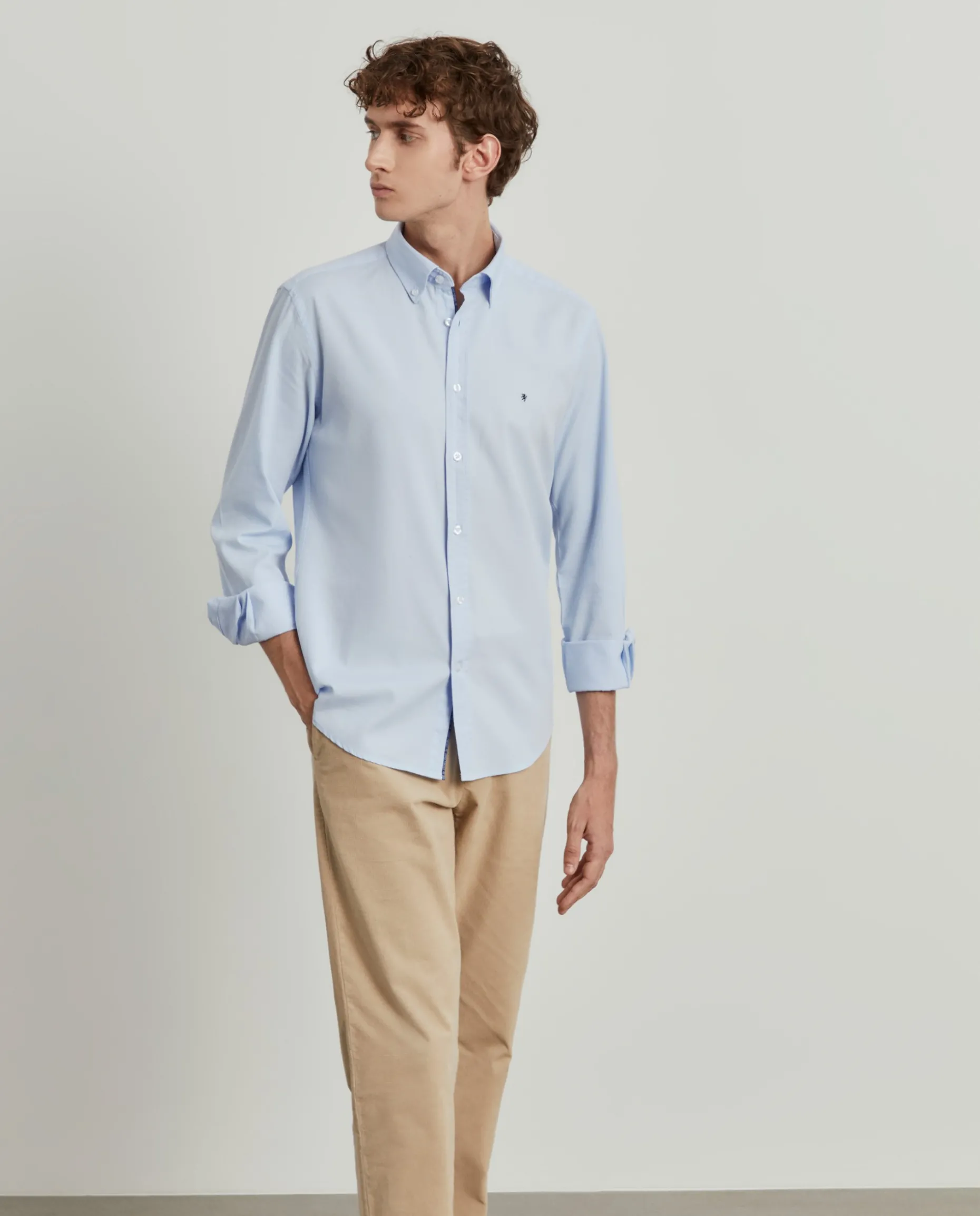 Camisa slim fit de algodão garment dye|LION OF PORCHES Cheap