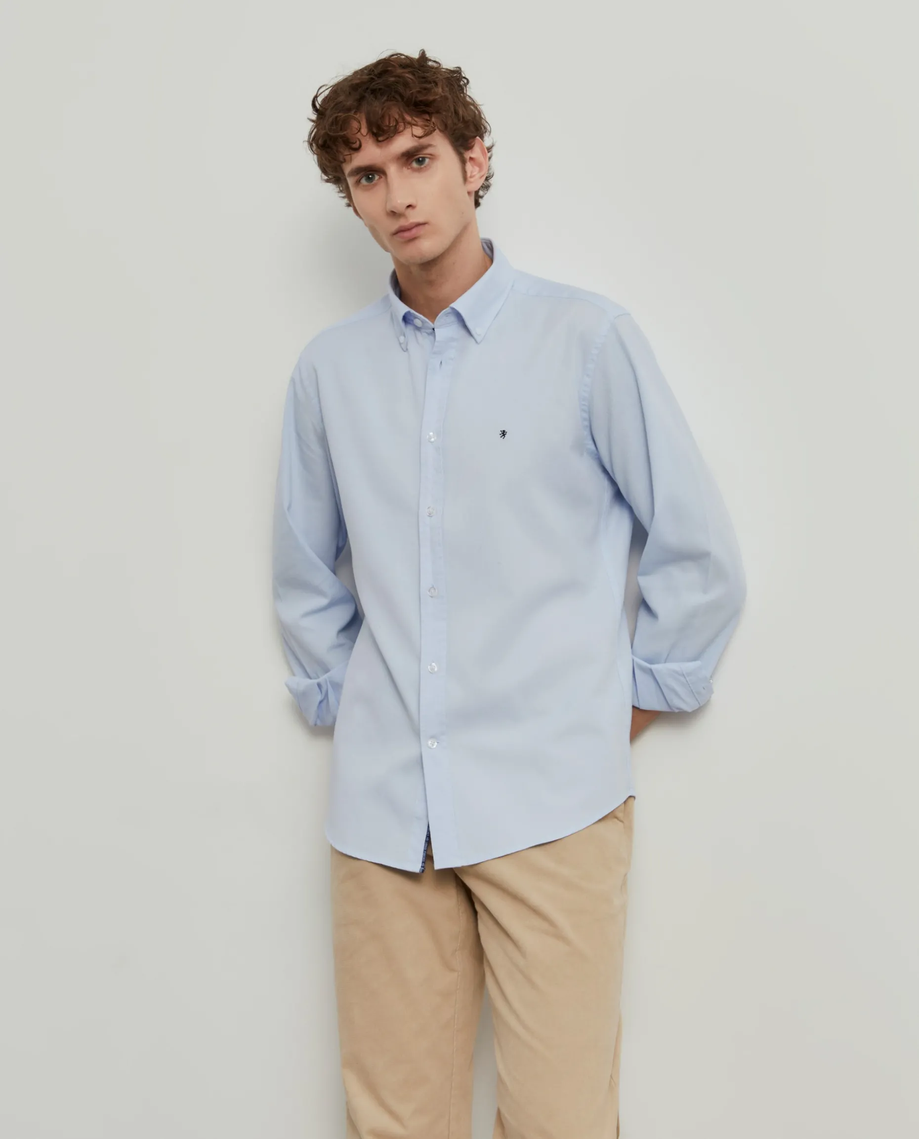 Camisa slim fit de algodão garment dye|LION OF PORCHES Cheap