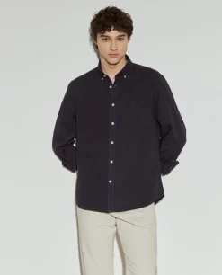 Camisa slim fit de algodão garment dye|LION OF PORCHES Outlet