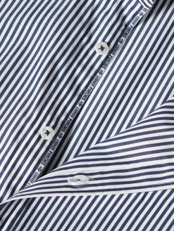 Camisa slim fit de algodão às riscas|LION OF PORCHES Clearance
