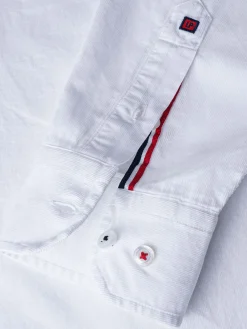Camisa slim fit de bombazine em cor lisa|LION OF PORCHES Hot