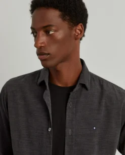 Camisa slim fit de bombazine|LION OF PORCHES Online