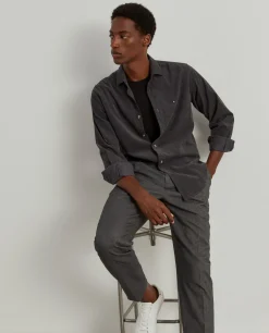 Camisa slim fit de bombazine|LION OF PORCHES Online