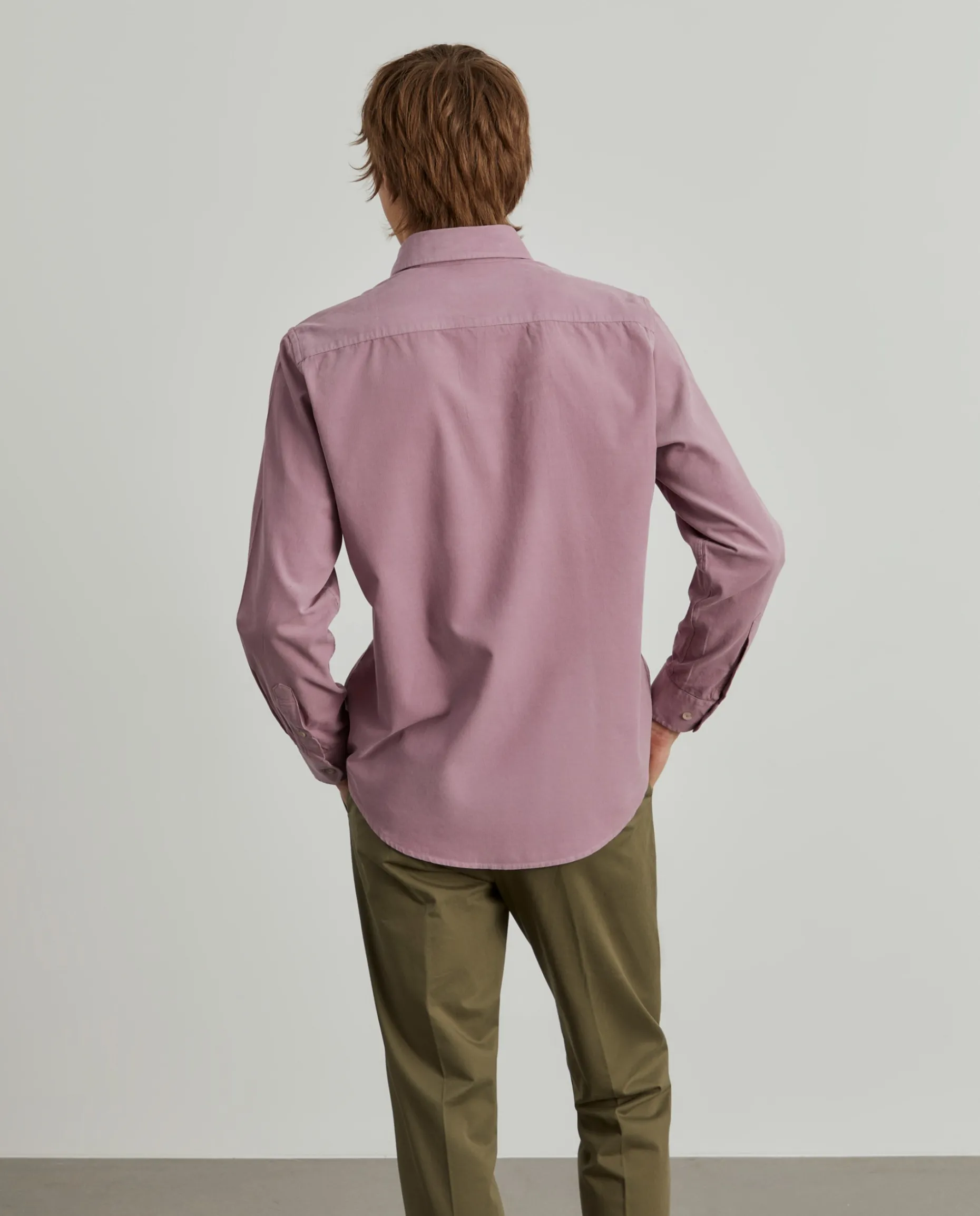 Camisa slim fit de bombazine|LION OF PORCHES Flash Sale