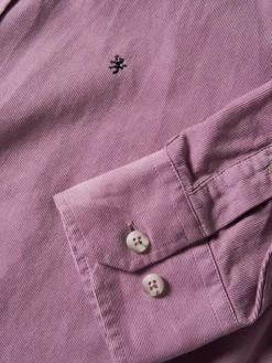 Camisa slim fit de bombazine|LION OF PORCHES Flash Sale