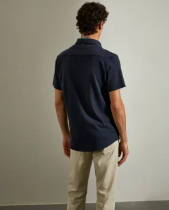 Camisa slim fit de manga curta|LION OF PORCHES Shop