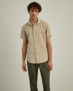 Camisa slim fit de manga curta|LION OF PORCHES Online