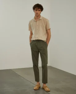Camisa slim fit de manga curta|LION OF PORCHES Online