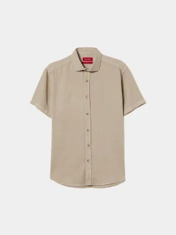 Camisa slim fit de manga curta|LION OF PORCHES Online