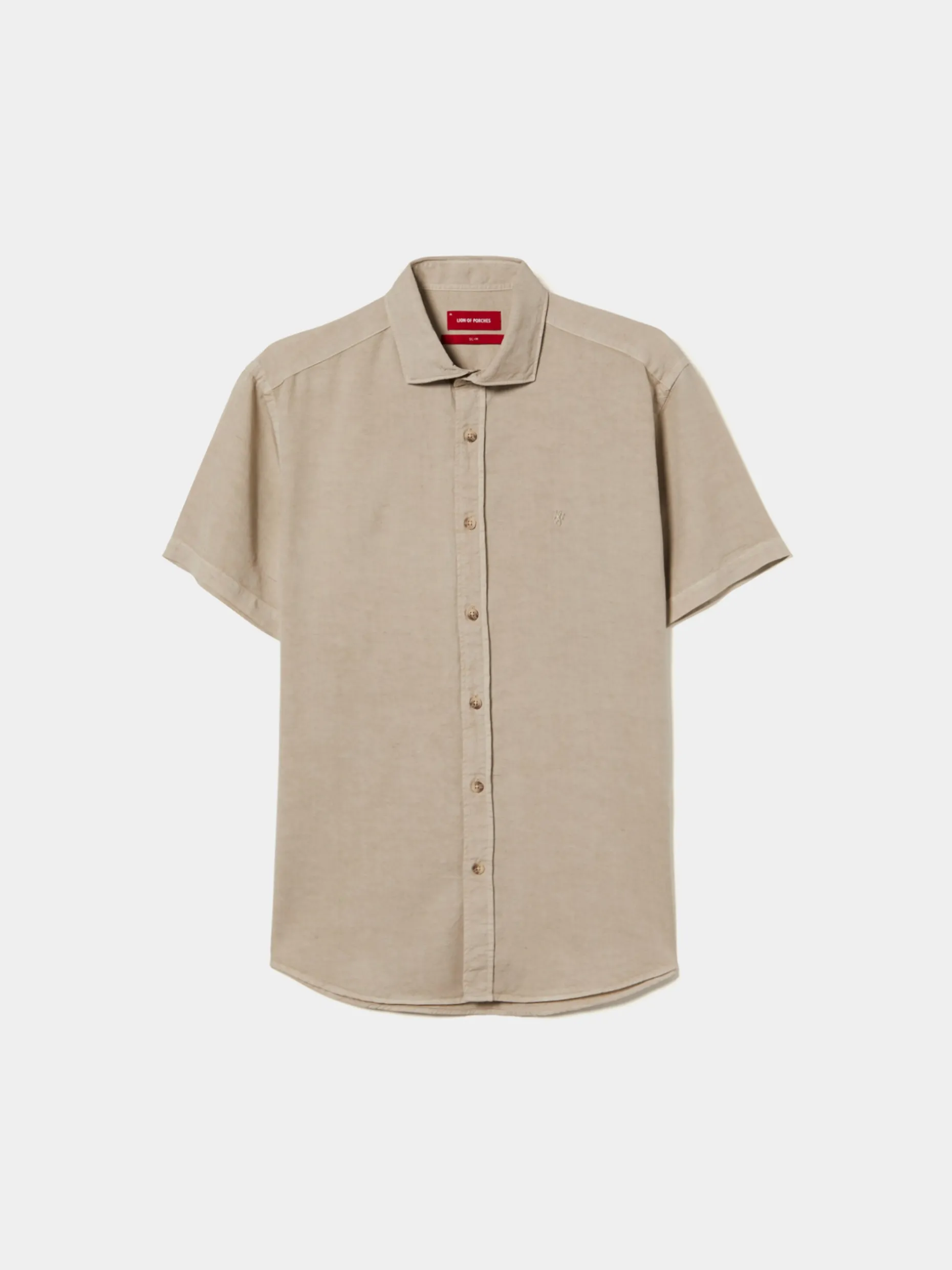 Camisa slim fit de manga curta|LION OF PORCHES Online