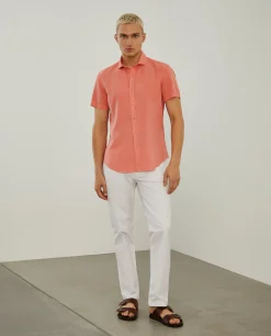 Camisa slim fit de manga curta|LION OF PORCHES Discount