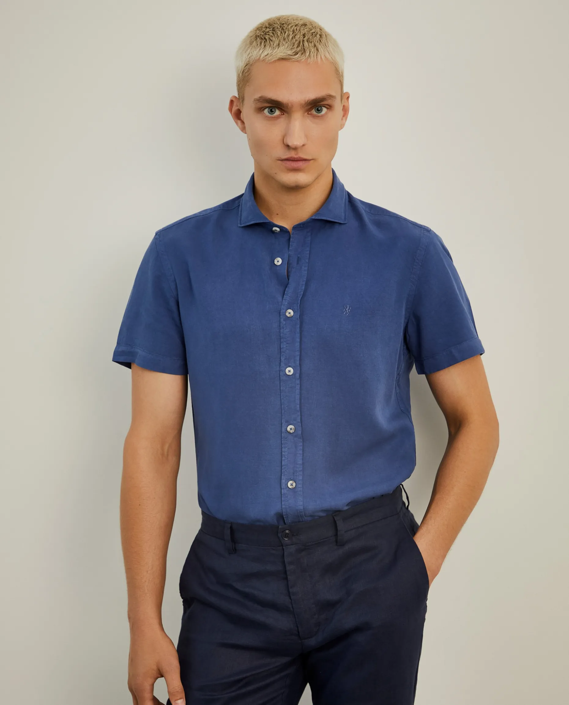 Camisa slim fit de manga curta|LION OF PORCHES Hot