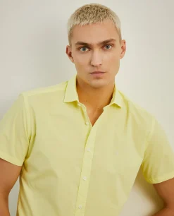 Camisa slim fit de manga curta|LION OF PORCHES Outlet