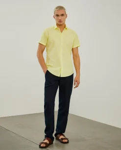 Camisa slim fit de manga curta|LION OF PORCHES Outlet