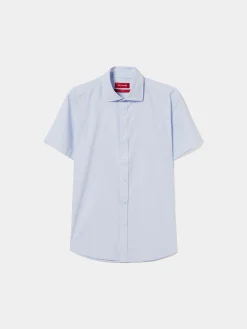 Camisa slim fit de manga curta|LION OF PORCHES Store