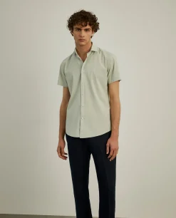 Camisa slim fit de manga curta|LION OF PORCHES Online
