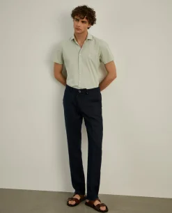 Camisa slim fit de manga curta|LION OF PORCHES Online