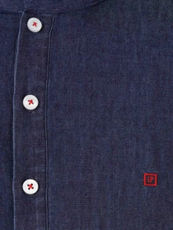 Camisa slim fit denim com carcela de polo|LION OF PORCHES Sale