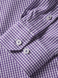 Camisa slim fit em algodão padrão quadrados|LION OF PORCHES Clearance