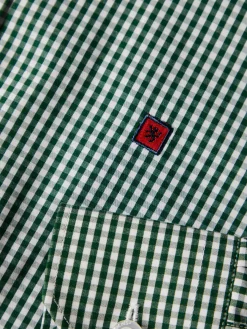 Camisa slim fit em algodão padrão quadrados|LION OF PORCHES Discount