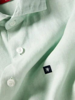 Camisa slim fit em linho garment dye|LION OF PORCHES Online
