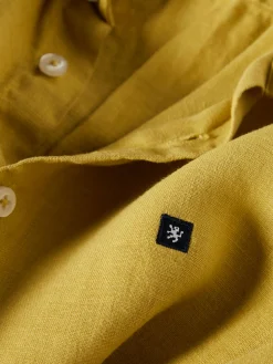 Camisa slim fit em linho garment dye|LION OF PORCHES Flash Sale